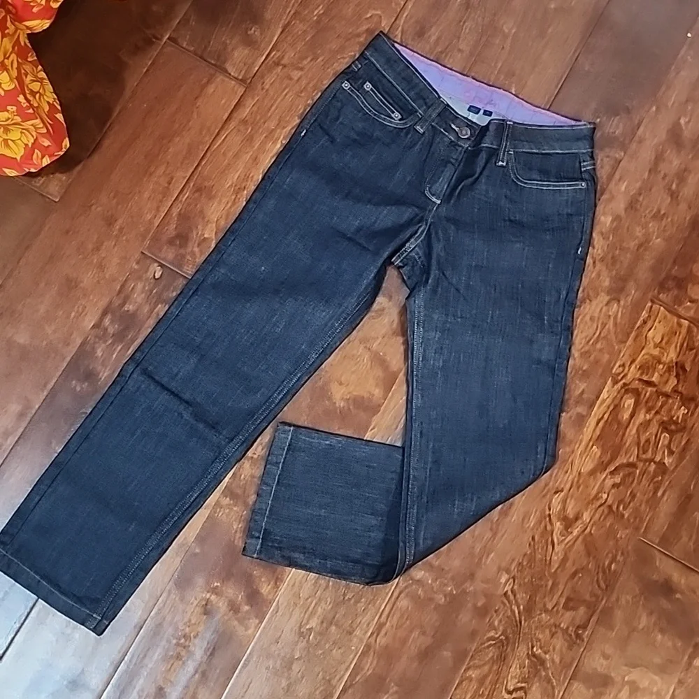 Boden true straight dark wash jeans cropped/ankle